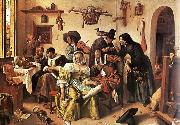 Jan Steen In Luxury, Look Out oil painting reproduction